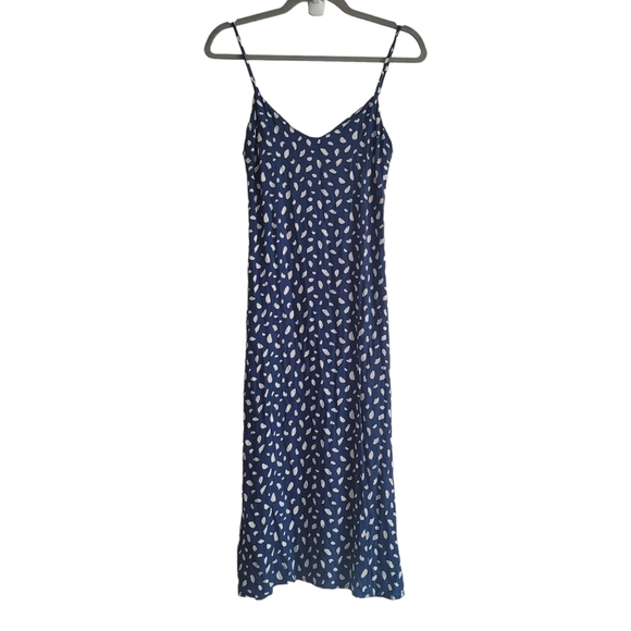 Reformation Dresses & Skirts - Reformation 0 Blue Dots Slip Midi Dress